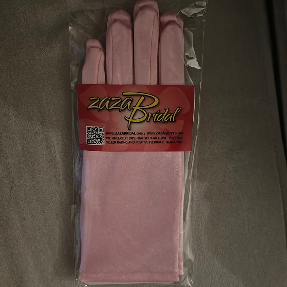 Pink Bridal Gloves